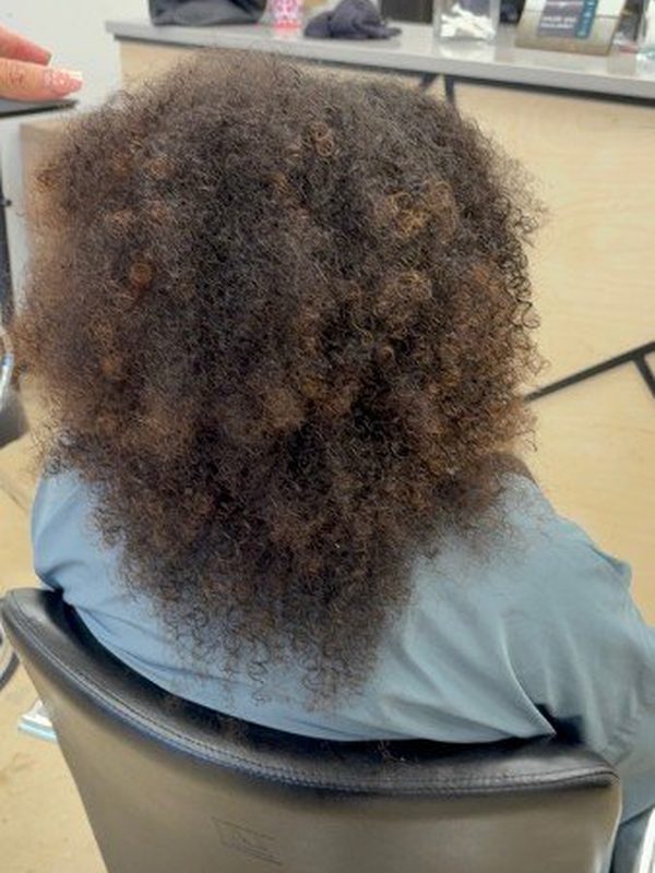 Before: frizzy, undefined curls